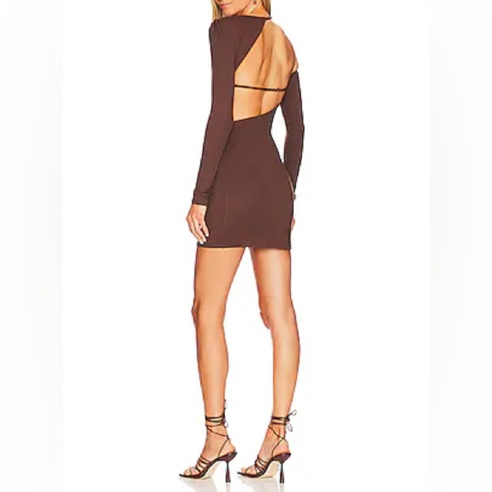 NEW Camila Coelho Maya Mini Dress in Chocolate Brown